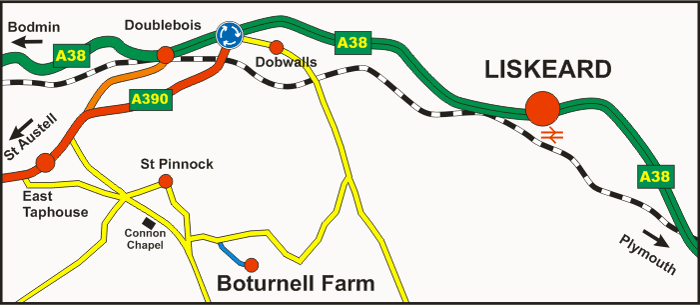 map to dog friendly cottage cornwall